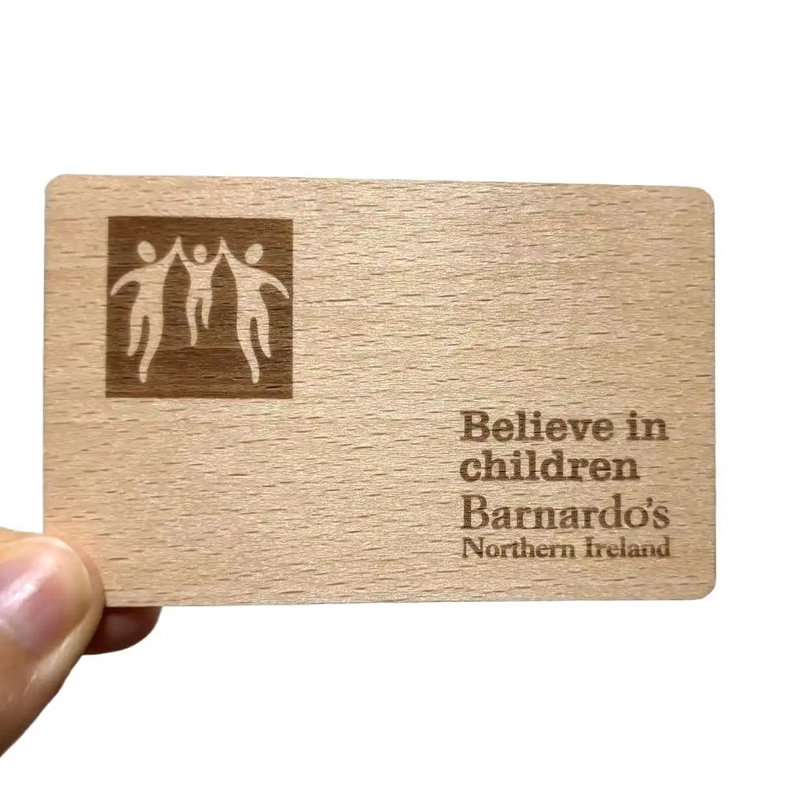 Custom Beech Wood Laser Engraved Wooden Card
