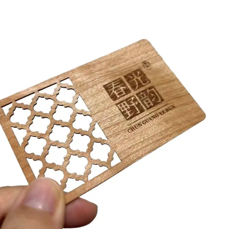 Custom Hollow Carving Wooden Card