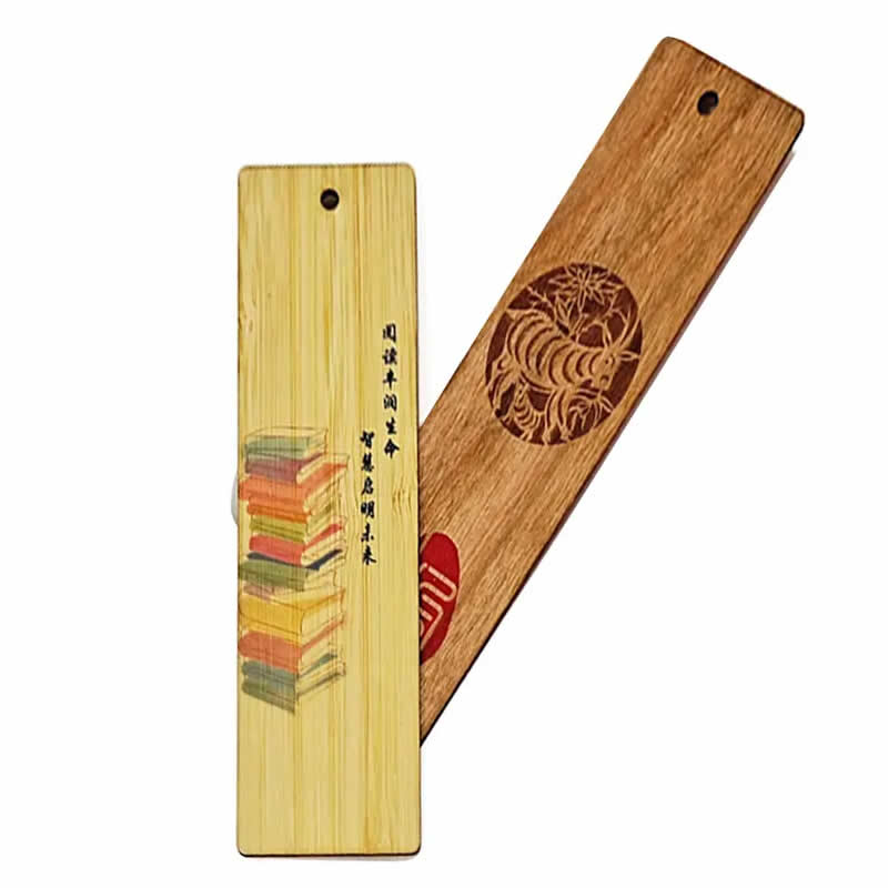 Custom Printed or Laser Engraved Wooden Bookmarks