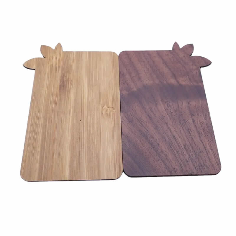 Custom Shape Laser Engraved Wooden Cards