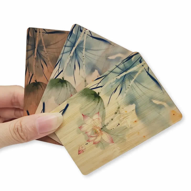Custom UV Color Printing Wooden Cards