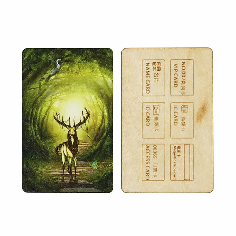 Custom UV Printed and Laser Engraved Wooden Cards