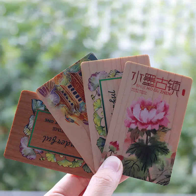 Custom UV Printed Eco Friendly Wooden Cards