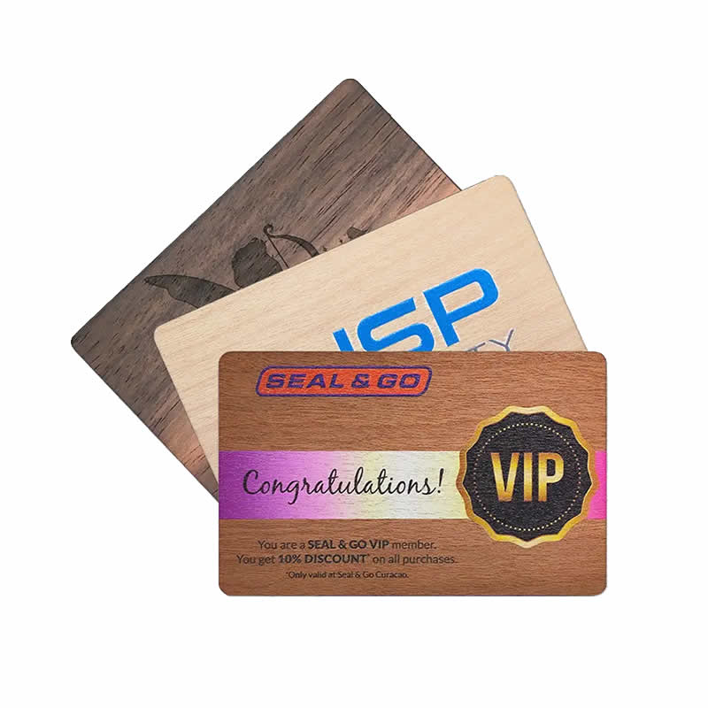 Custom Wooden Discount VIP Cards