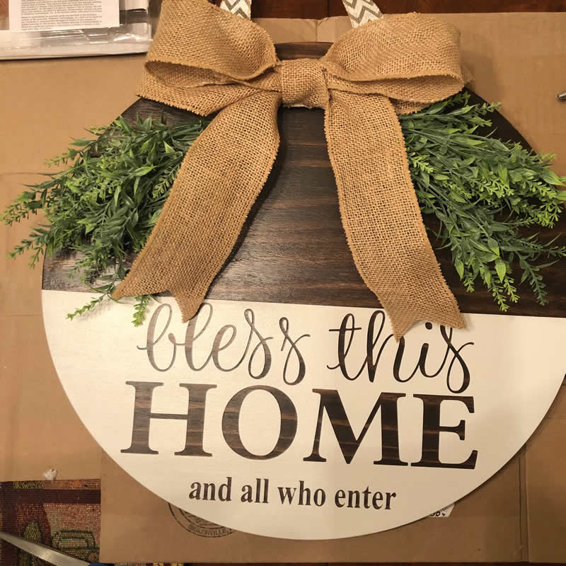 Custom Wooden Shop Hanger