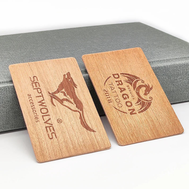 Laser Engraving Branded Wooden Card