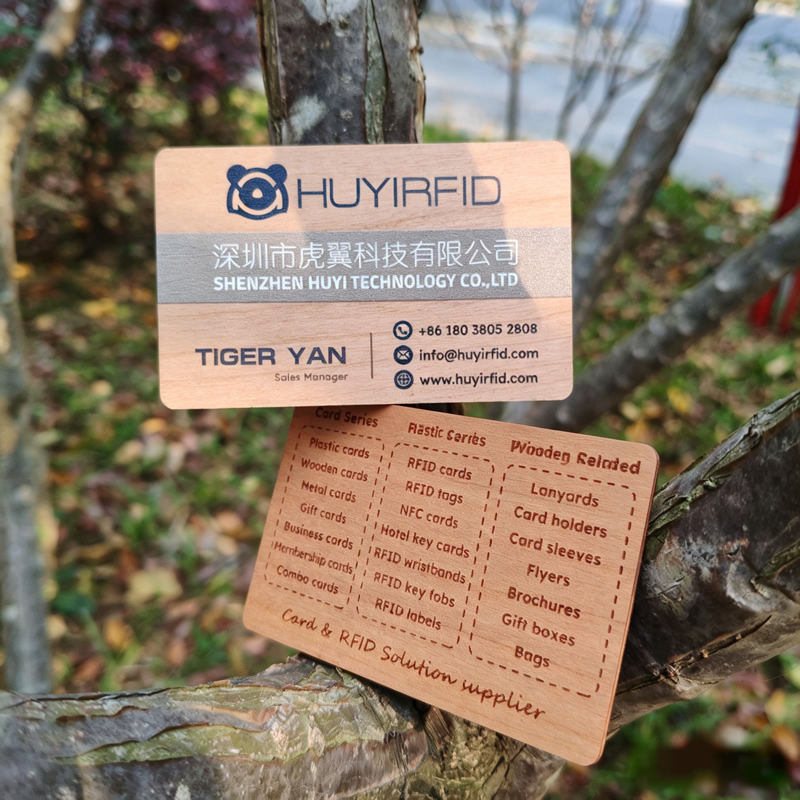 Cherry Wood Business Card