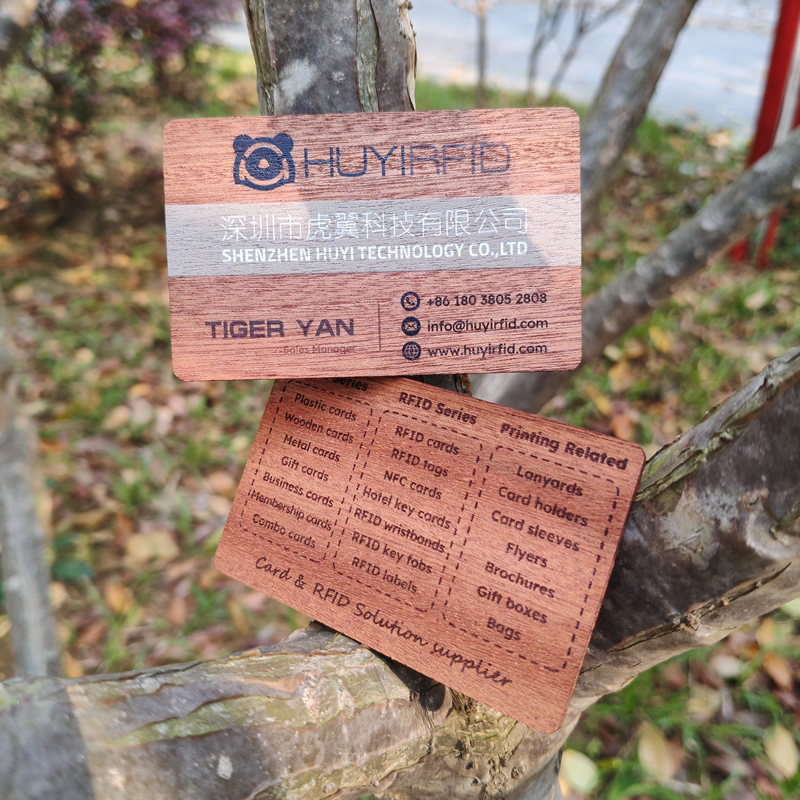 Sapele Wood Business Card