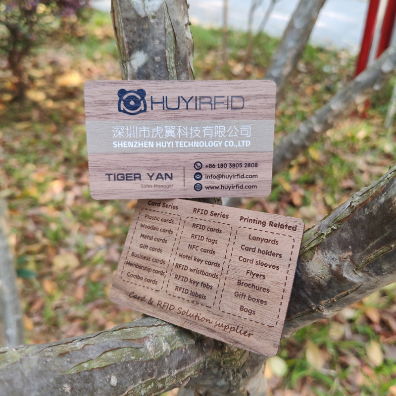 White Oak Wood Business Card