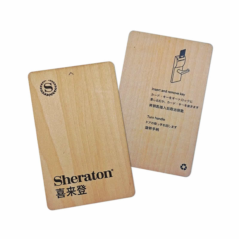 Custom Sheraton Wooden Hotel Card