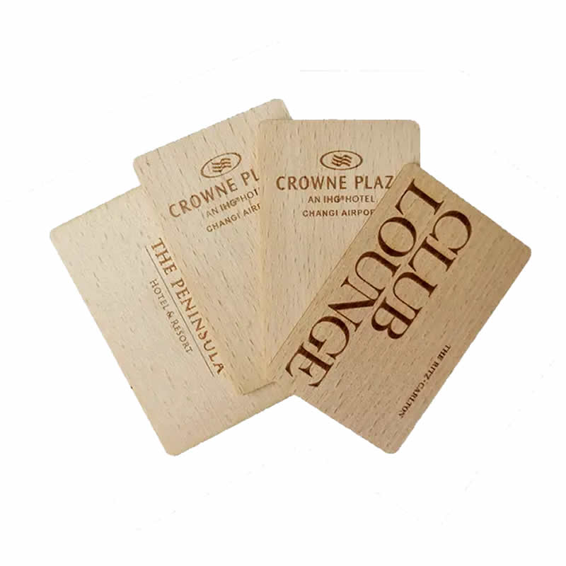 Laser Engraved Hotel Wooden Key Cards