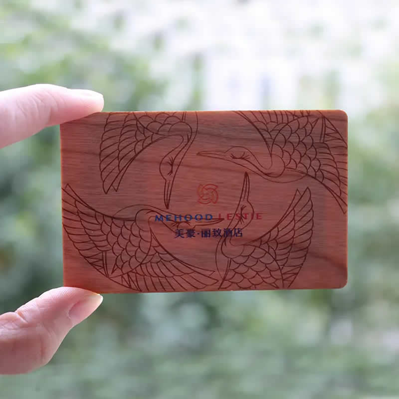 Laser Engraved RFID Wooden Hotel Card