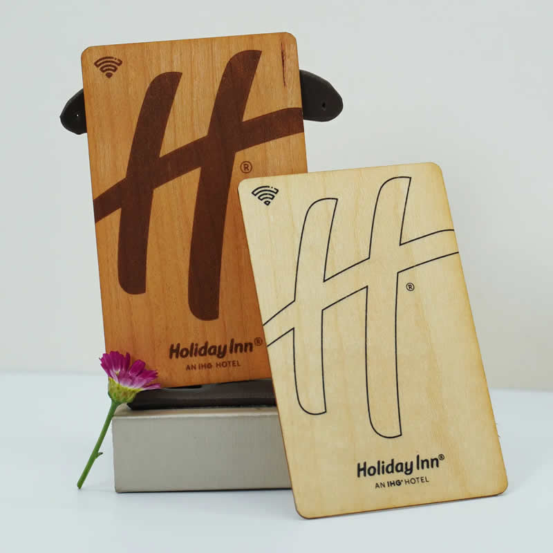 Wooden Holiday Inn RFID Hotel Key Cards