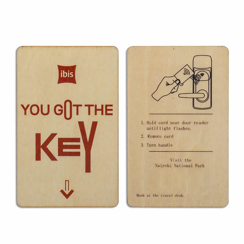 Wooden Hotel Smart Room Key Cards