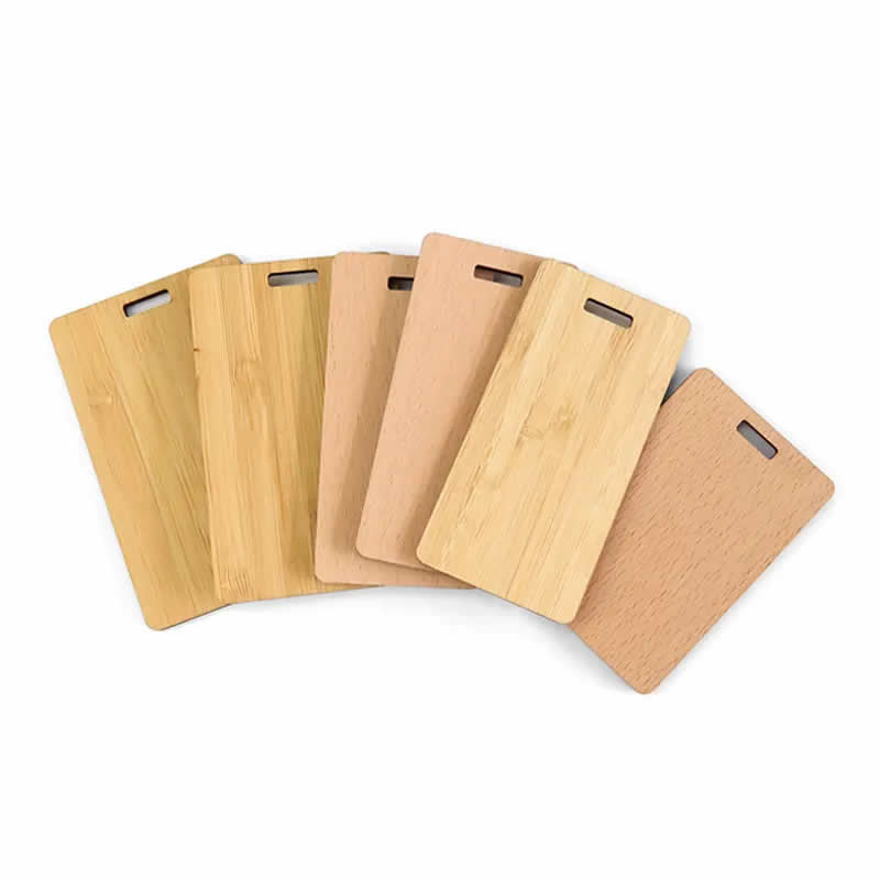 Wooden Key Tag with Slot Hole