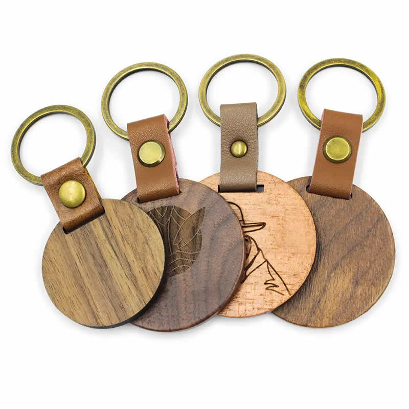 Wooden Keyfobs Custom Laser Engraved