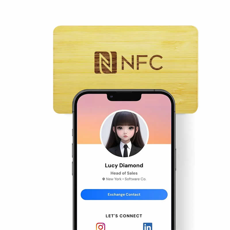 Wooden NFC Wooden Digital Business Card
